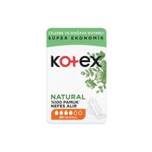 Kotex Natural Süper Ekonomik Normal 20 Adet Hijyenik Ped