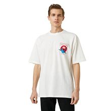 Koton 000 Beyaz Baskılı Bisiklet Yaka Kısa Kollu Erkek T-shirt