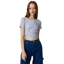 Koton 3SAL10118IK Lacivert Çizgili Genç Kız T-shirt