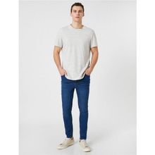 Koton 3SAL40028MD Orta İndigo Mid Kadın Pamuk Denim Pantolon