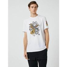 Koton 3SAM10038HK Beyaz Erkek T-shirt