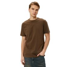 Koton 3SAM10070HK Kahverengi Erkek T-Shirt