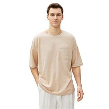 Koton 3SAM10265HK057 Bej Erkek T-Shirt
