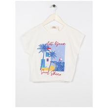 Koton 3SKG10041AK 010 Ekru Kız Çocuk T-shirt