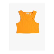 Koton 3SKG30037AK Turkuaz Kız Çocuk Crop Bluz