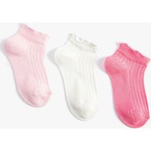 Koton 3SKG80047AA Pembe 3'lü Kız Çocuk Çorap Seti