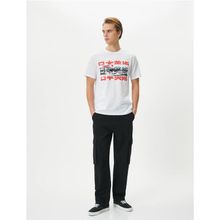 Koton 4SAM10025HK 000 Beyaz Jersey Pamuk Kısa Kollu Erkek T-shirt