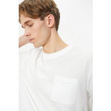 Koton 4SAM10075HK 057 Bej Basic Cep Detaylı Erkek T-shirt