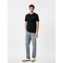 Koton 4SAM10276HK 999 Siyah Viskoz Jersey Kısa Kollu Basic Erkek T-shirt