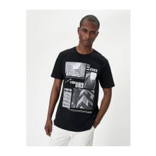 Koton 4SAM10292HK Siyah Baskılı Erkek T-shirt