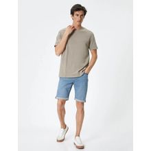 Koton 4SAM40312ND 600 Açık Indigo Denim Erkek Şort