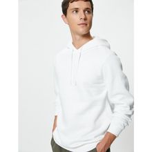 Koton 4SAM70001MK Beyaz Erkek Sweatshirt