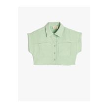 Koton 4SKG60017AW Yeşil Kız Çocuk Gömlek