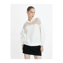 Koton 4WAL10176IK Ekru Kadın Sweatshirt