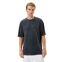 Koton 4WAM10253HK Gri Bisiklet Yaka Erkek T-shirt