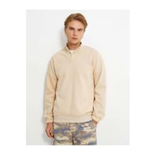 Koton 4WAM70044MK Bej Dik Yaka Erkek Sweatshirt