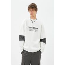 Koton 4WAM70159MK Ekru Erkek Sweatshirt