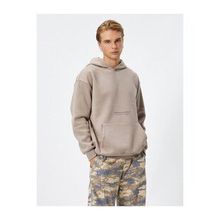 Koton 4WAM70168MK Bej Baskılı Erkek Sweatshirt
