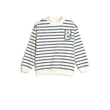 Koton 4WKG10283AK Mavi Çizgili Kız Çocuk Sweatshirt