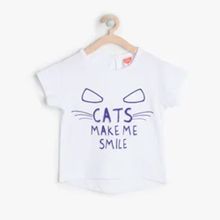 Koton 6YMG17979ZK Beyaz Kız Bebek T-Shirt