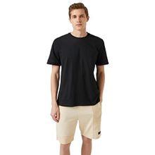 Koton 999 Erkek Siyah Standart Fit Basic T-shirt
