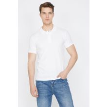 Koton 9YAM11490LK Beyaz Polo Yaka Kısa Kollu Erkek T-shirt