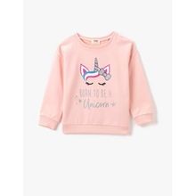 Koton Bisiklet Yaka Pamuklu Baskili Uzun Kollu Sweatshirt 1YKB16546OK