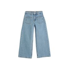 Koton Kız Çocuk Normal Bel Cep Detaylı Geniş Paça Wide Leg Pantolon, İndigo, 7/8 Yaş