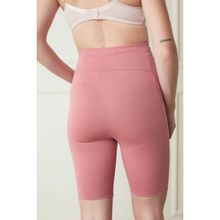 Koyu Pembe Penti Hamile Bisikletçi Şortu Pijama Altı - Gül Kurusu