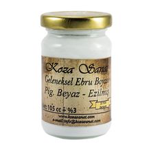 Koza Pigment Beyaz Ezilmiş Boya 105 cc Ebru Boyası