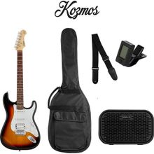 Kozmos KGP-STG20HSS-3TS Sunburst Elektro Gitar + UNIQUE-MINI-BK 10W Amfi Başlangıç Paketi