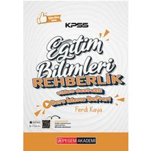 KPSS Eğitim Bilimleri Rehberlik ve Özel Eğitim Ders İzleme Defteri - Pegem Yayınları