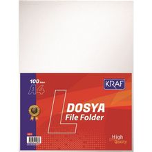 Kraf 1011 L A4 100'lü Paket Poşet Dosya