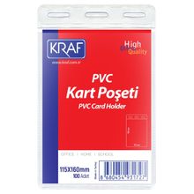 Kraf 115x160 mm 100 Adet PVC Kart Poşeti