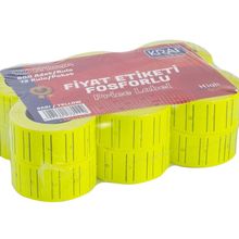Kraf 12x21 mm Fosforlu Sarı Motex Etiket