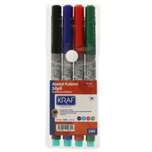 Kraf 260M 4'lü Set Asetat Kalemi
