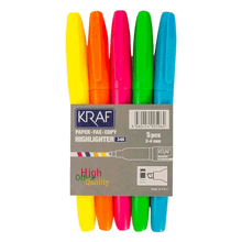 Kraf 340 Karışık Renkli 5'li Fosforlu Kalem