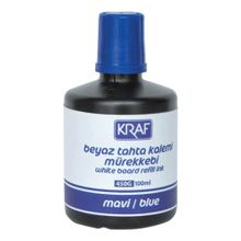 Kraf Mavi 100 ml Beyaz Yazı Tahtası Mürekkebi