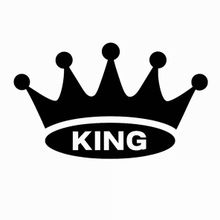 Kral Tacı King Yazılı Oto Sticker Siyah 19X11cm