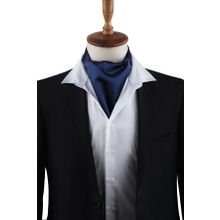 Kravatkolik K574 Lacivert Düz Ascot Fular