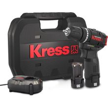 Kress KUC12 12V 2x2 Ah Li-Ion Akülü Kömürsüz Profesyonel Darbeli Matkap