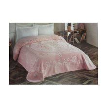 Kristal 160x220 cm Pembe Pudra Çift Kişilik Battaniye