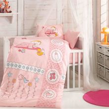 Kristal By Taç Happy Baby Pembe Bebek Nevresim Takımı