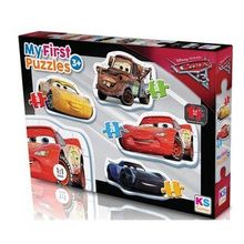 Ks Baby Cars My First 4 In 1 Çerçevesiz Puzzle