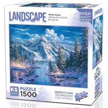 KS Games 1500 Parça Dağ ve Donmuş Göl Puzzle