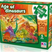 KS Games 31012 The Age Of Dinosaurs 50 Parça Jumbo Puzzle