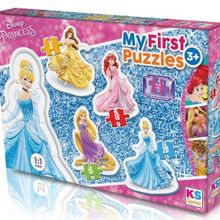 KS Puzzle My First Puzzle 4 in 1 Disney Prensesler Çerçevesiz Puzzle