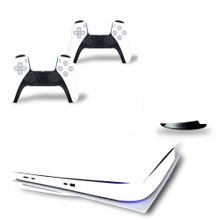 Kt Grup Modern Beyaz Playstation 5 Dijital Versiyon Sticker Kaplama Seti