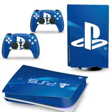 Kt Grup Modern Mavi Ps Logo Playstation 5 Sticker Kaplama Seti