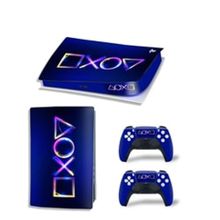 Kt Grup Mor Arkaplan Sanatsal Konroller Playstation 5 Disk Edition Sticker Kaplama Seti